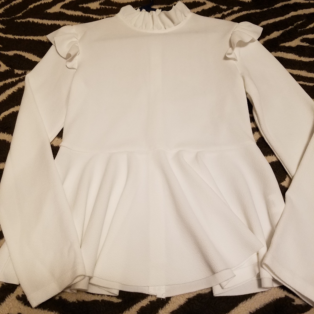 Long Sleeve, Ruffle Top